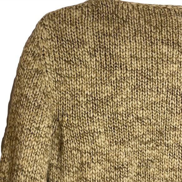 Silvia Novelli Brown Knit Asymmetric Cardigan Fringe Hem Large L - Picture 10 of 15